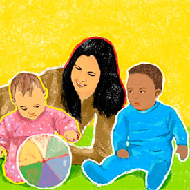 playing with children